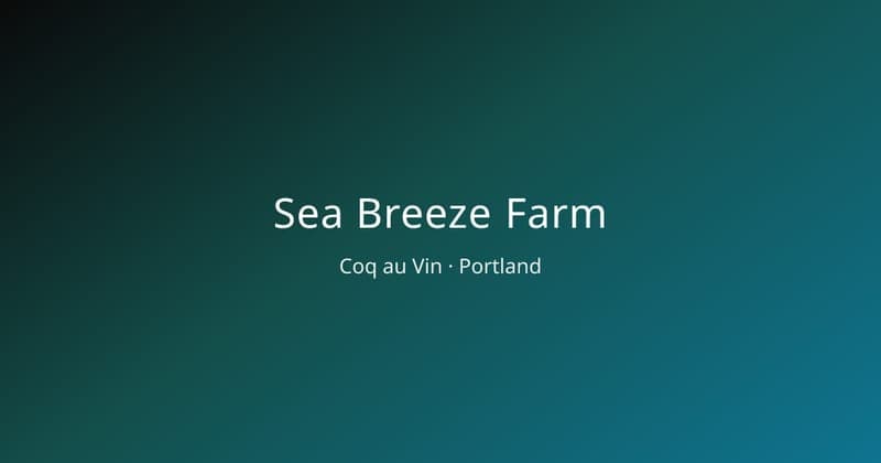 Sea Breeze Farm — pasture-raised beef in Portland, OR